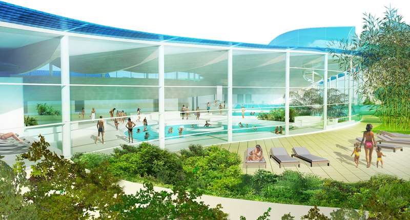 Piscine de Caudry réalisée en 2013 (plus de 2500m²)