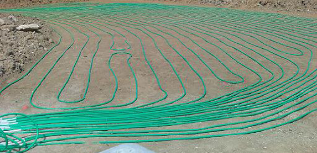 photo plancher chauffant à géothermie